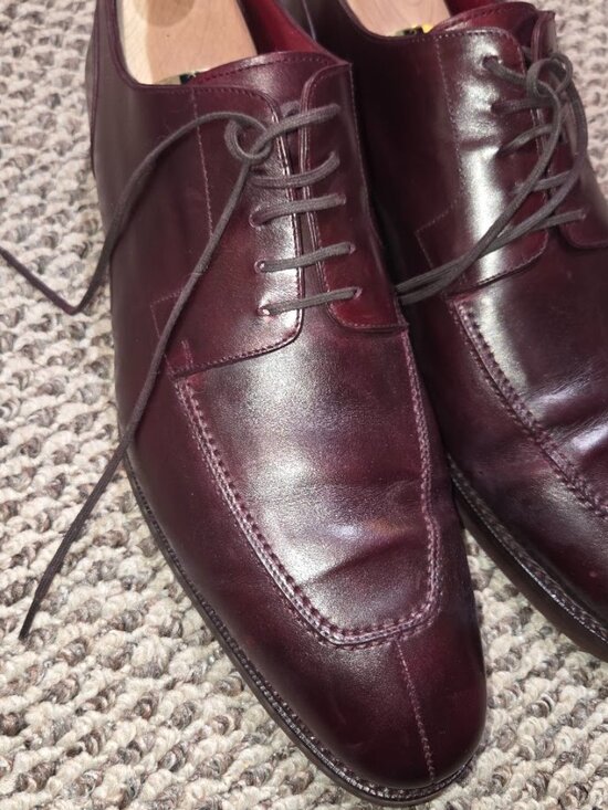Cobbler Union Oxblood Burgundy Calfskin Norwegian Split Toe Derby UK 11 US 12 main image 10